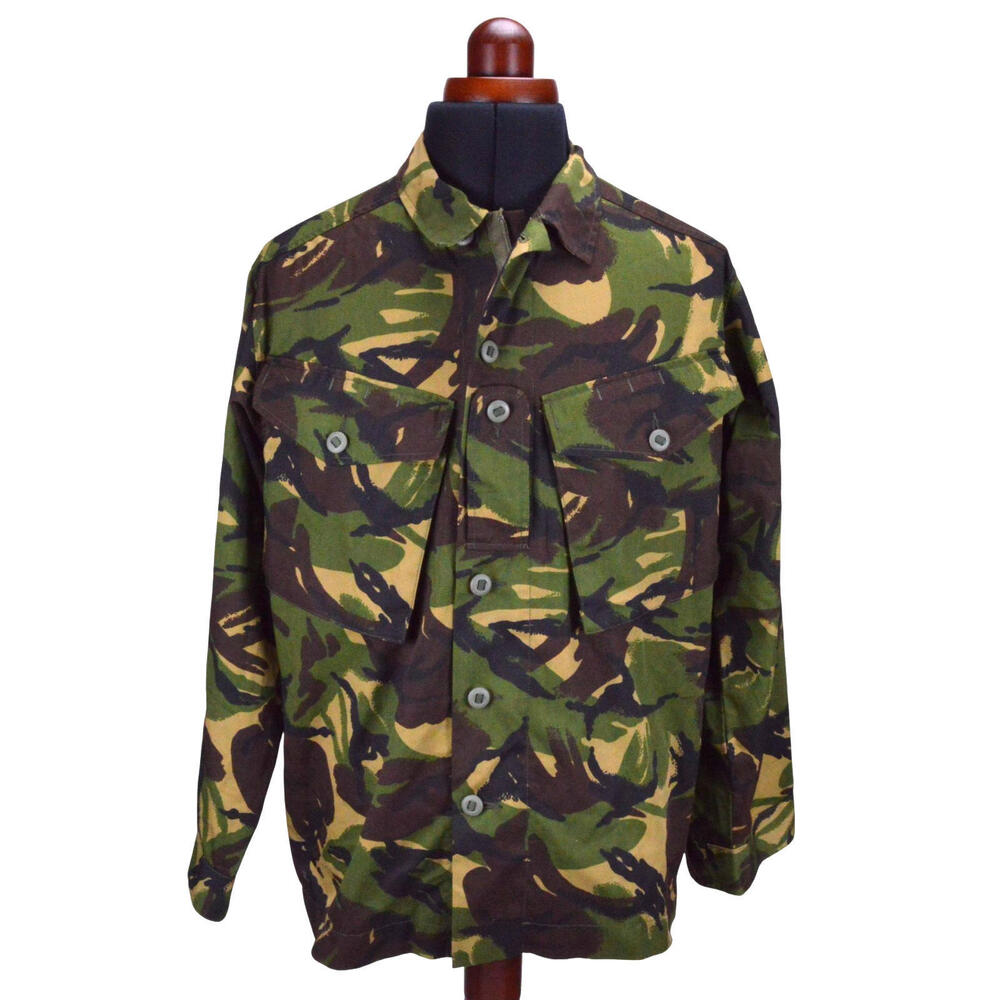 British Army Camo Military Woodland DPM Shirt 170/96 M Short Zip